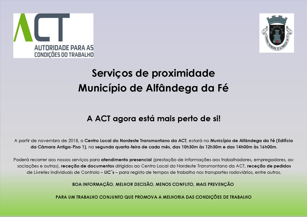 Serviços Proximidade ACT