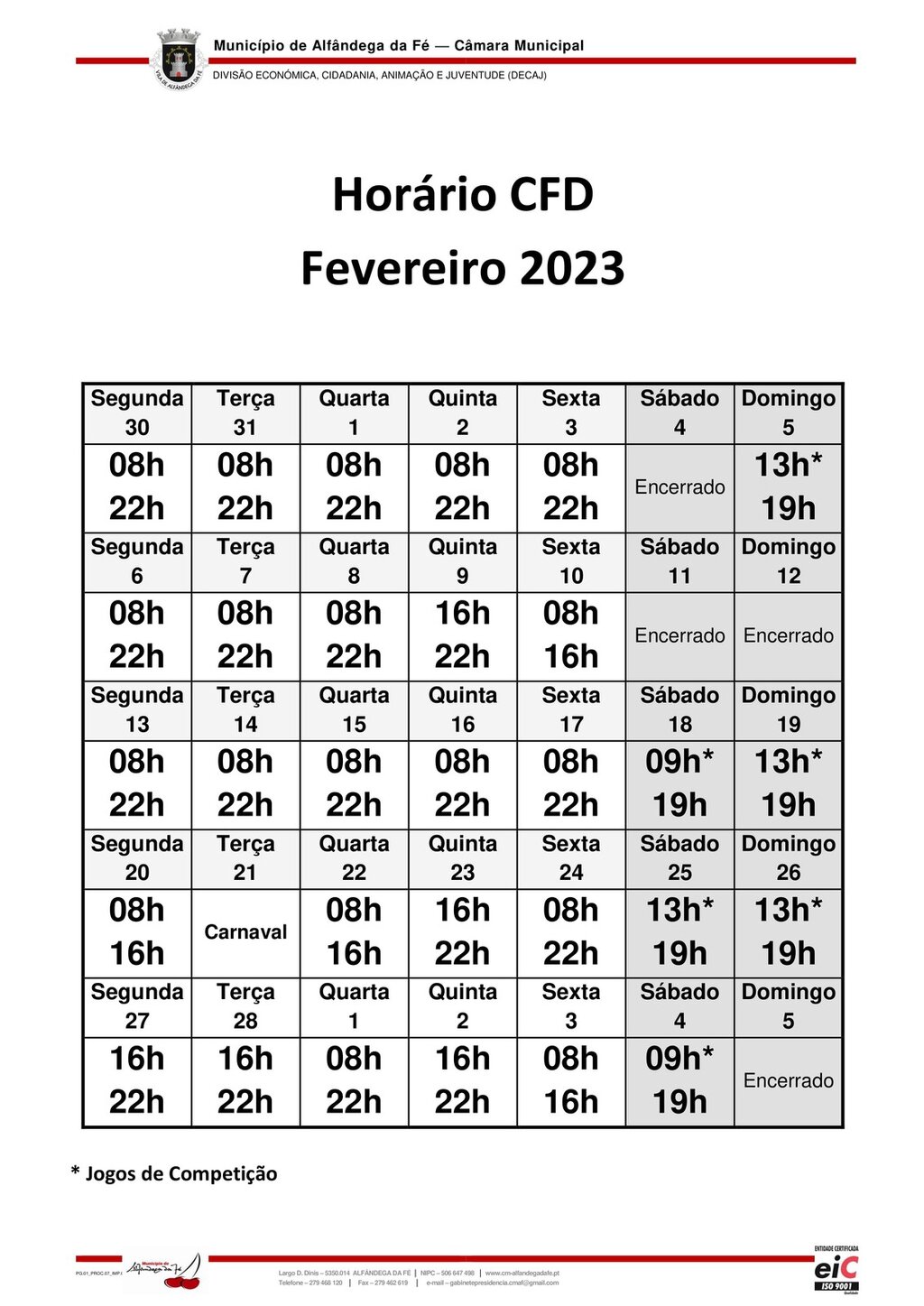 Horário CFD fevereiro 2023-1