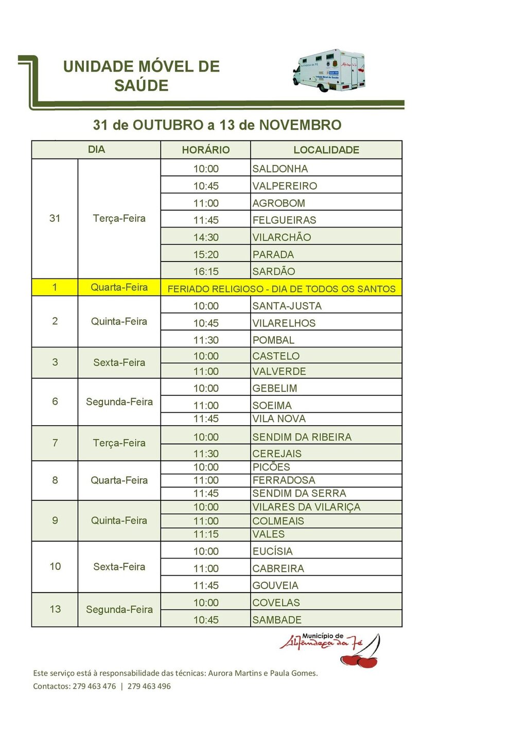 5Horário UMS 2023 31OUT _13NOV